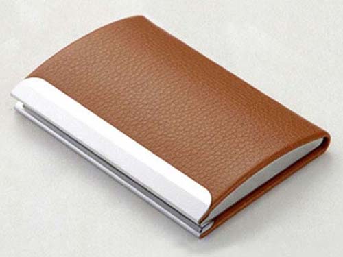 Genuine leather business card holder