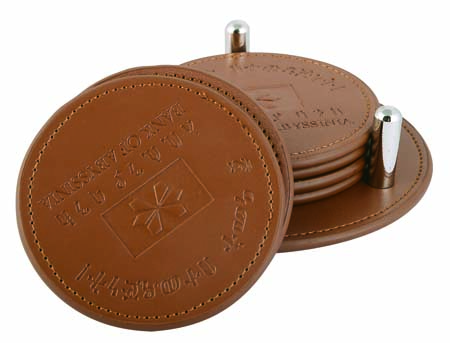 Round Coaster with Holder